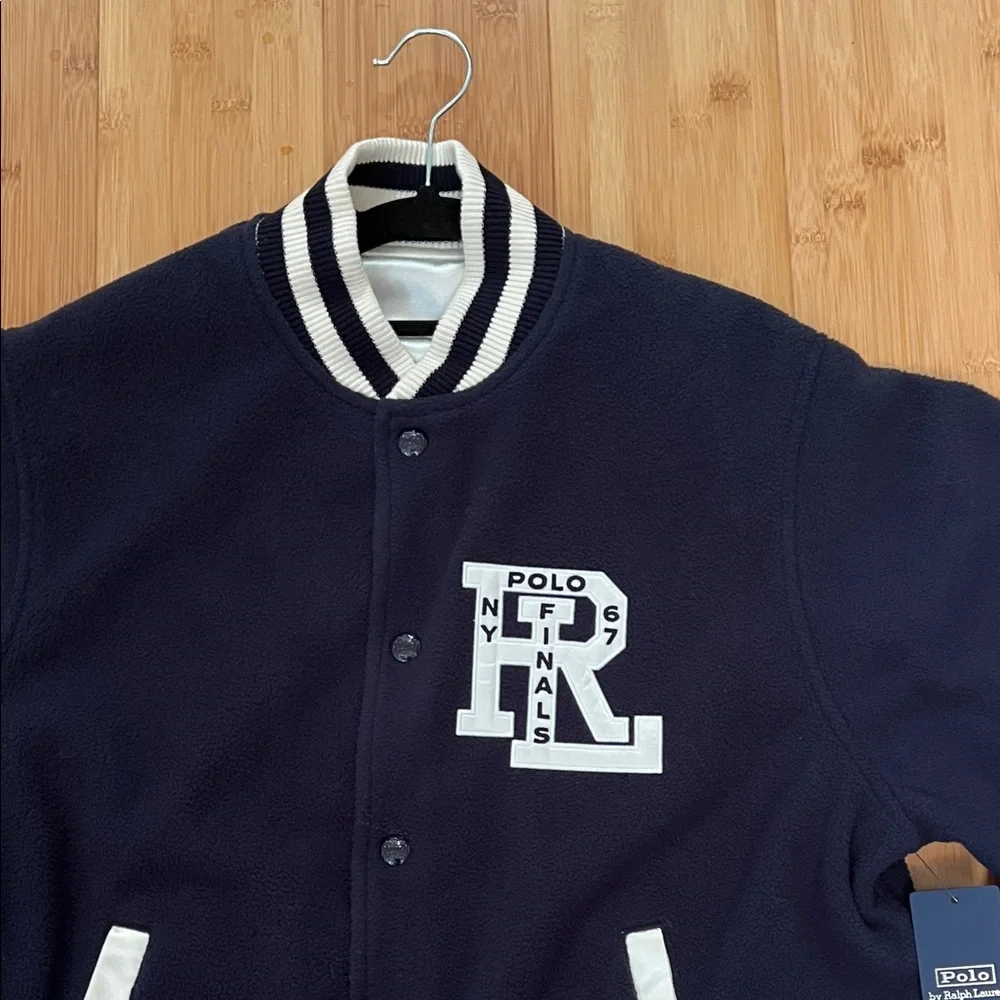 Ralph Lauren polar fleece reversible Varsity bomber Jacket - Picture 9 of 16